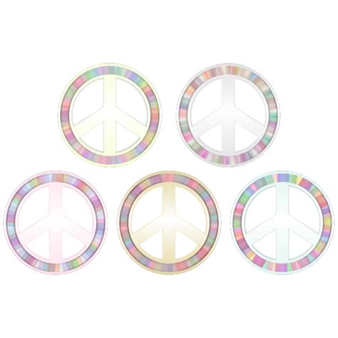Vector Illustration Of Set Of Peace Symbols In Pastel Colors Free Svg