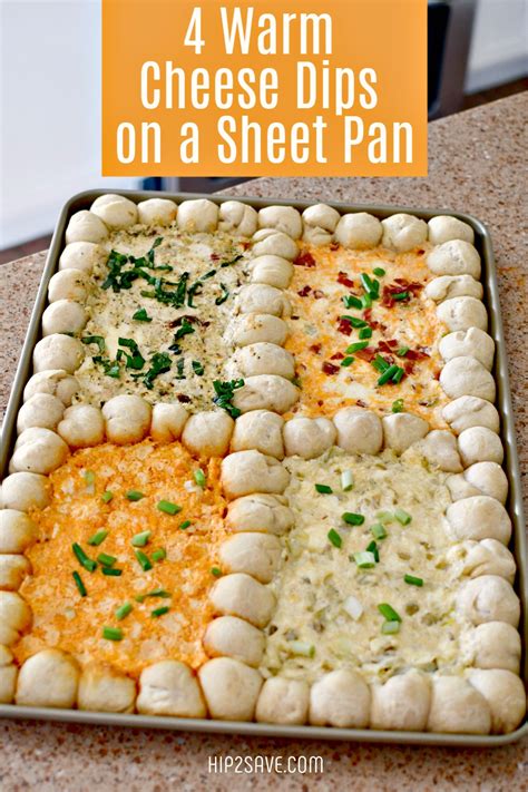 4 Cheese Dips On 1 Sheet Pan Easy Game Day Food Hip2save