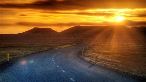 Sunset Long Road Wallpaper Hd A Collection Of The Top 49 Sunset Road