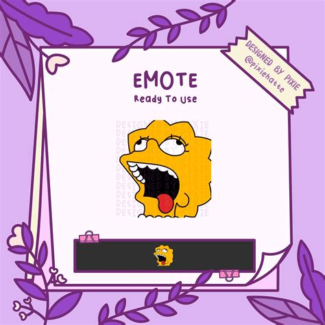 Lisa Simpson Drool Emote The Simpsons Emote Twitch Emote Etsy Canada