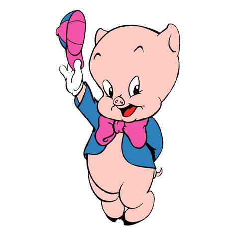 Porky Pig Free Vector 4Vector In 2023 Cartoon Pig Cartoon Looney