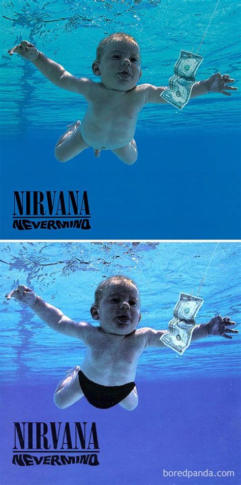 Nirvana Nevermind Cover Censored Love Image Heart Rose