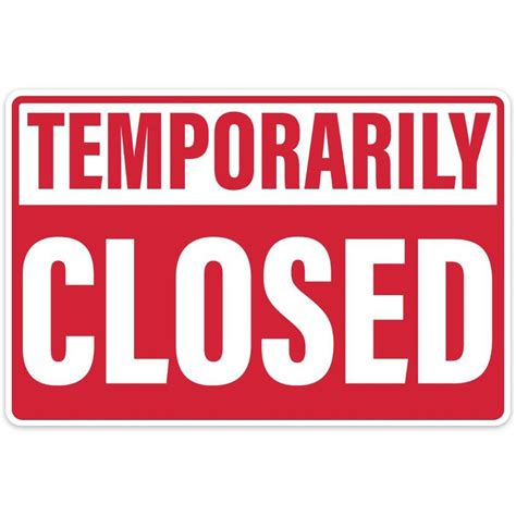Temporarily Closed 18 X 12 Sign Positive Promotions