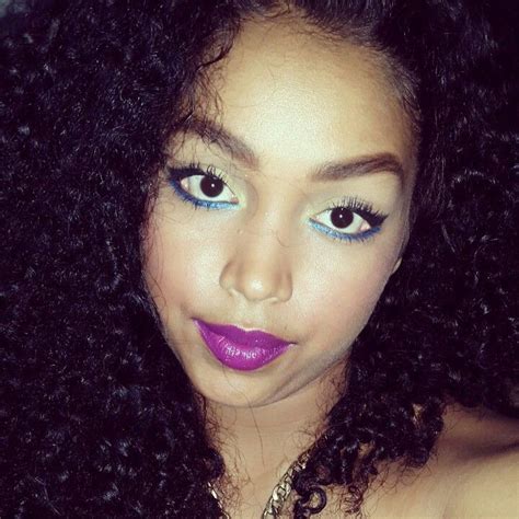 Purple Lipstick Purple Lipstick Curly Hair Styles Afro Style
