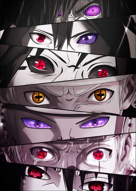 Naruto Eyes Poster Print By Undermountain Displate Olhos De Anime