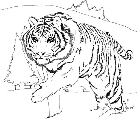 безплатни страници за оцветяване на тигър за печат за деца Животно