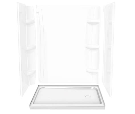 Rectangular Base 6030 3 In Acrylic Alcove Shower Base With Left Hand