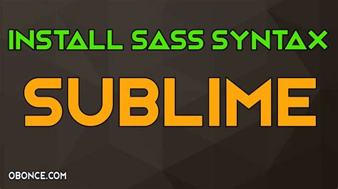 Install Sass Syntax In Sublime Text Editor YouTube