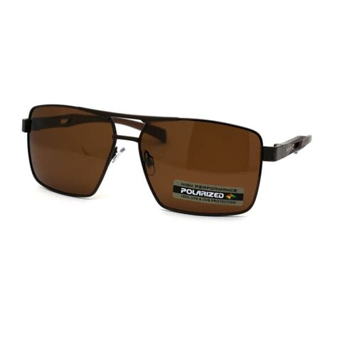 x loop xloop no glare polarized lens rectangular sport pilots sunglasses copper brown
