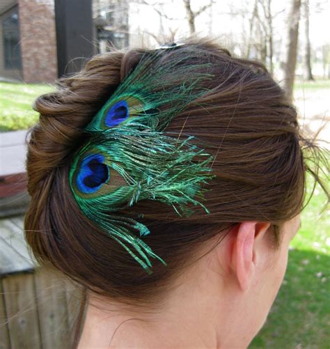 diy feather clips peacock hair color diy hairstyles peacock hair clip