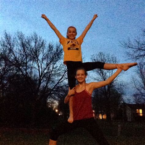 We Got Bored And Decided To Do Some Basic Person Cheer Stunts Easy Cheerleading Stunts