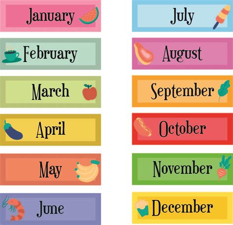 10 Best Printable Calendar Month Labels