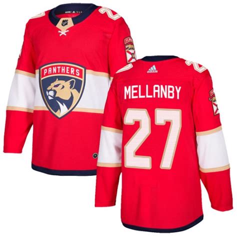 Adult Authentic Florida Panthers Scott Mellanby Red Home Official
