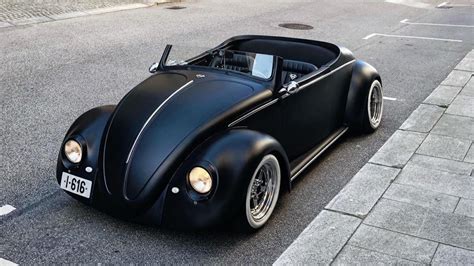 A Classic 1961 Volkswagen Beetle Is Repainted Black Matte