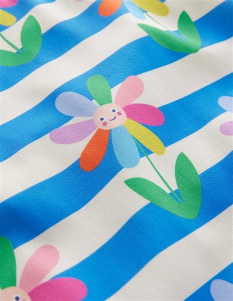 cross back printed swimsuit cabana blue daisy stripe boden uk