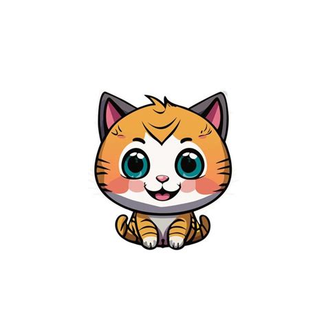 Premium Vector Cute Baby Cat Character Cartoon Smiles