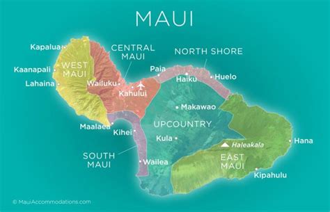 Maui Map Regions And Towns All About Maui Travel Blog