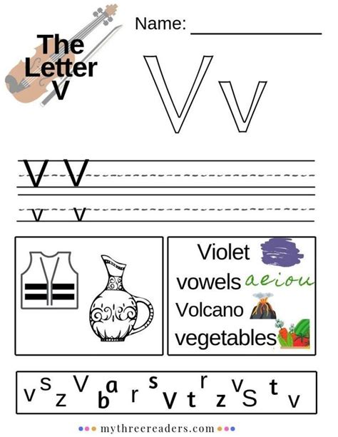 Since sounds cannot be written, we use letters to represent or stand for the sounds. Letter V Printable | Alphabet worksheets, Alphabet ...