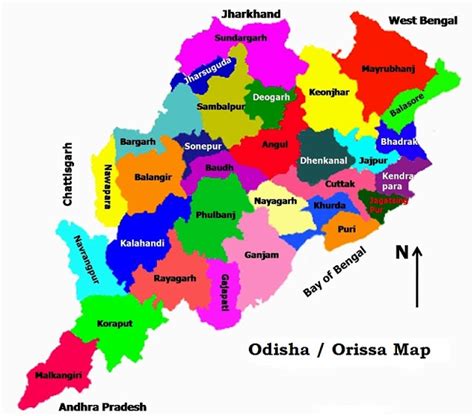 State Of Orissa Odisha Map Population Culture Economy Districts