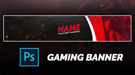 Pubg Gaming Banner Template 2020 Free Psd Photoshop Youtube