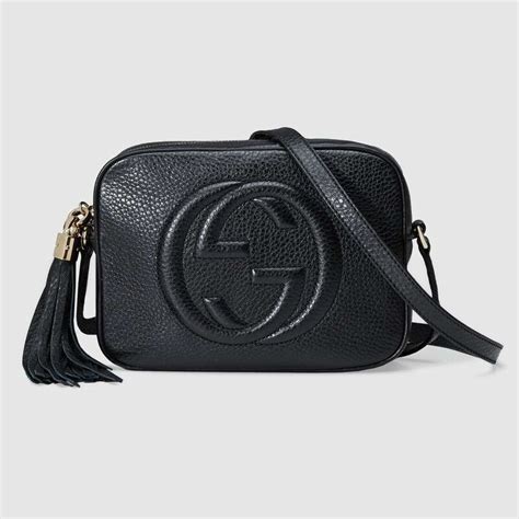 Gucci Gg Women Soho Small Leather Disco Bag In Embossed Interlocking G Lulux
