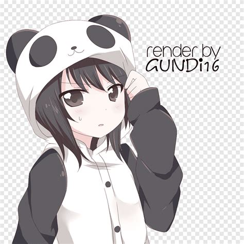 Panda Géant Anime Dessin Manga Bear Chibi Panda Mammifère Cheveux