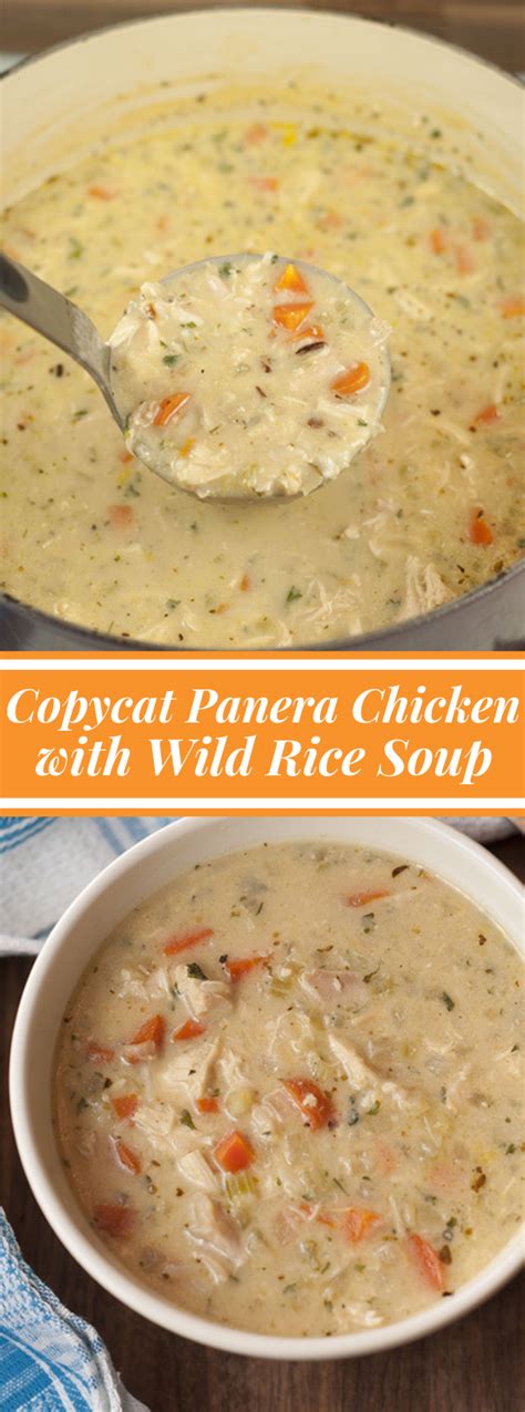 It tastes even better than the real thing! Copycat Panera Chicken & Wild Rice Soup #dinner #maindish ...