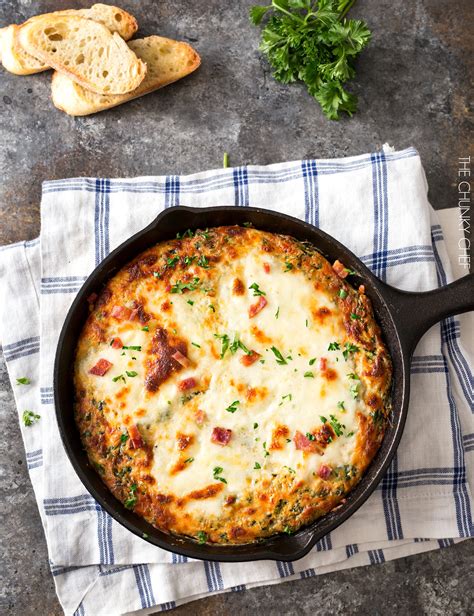 Cheesy Bacon Spinach Dip The Chunky Chef