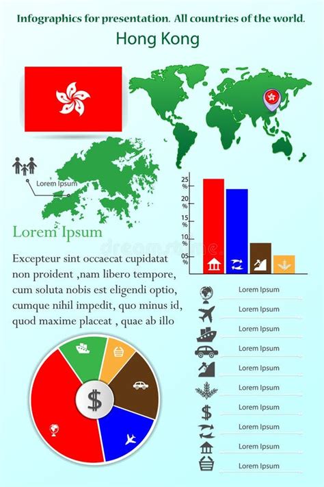 Hong Kong Infographics For Presentation Stock Illustration