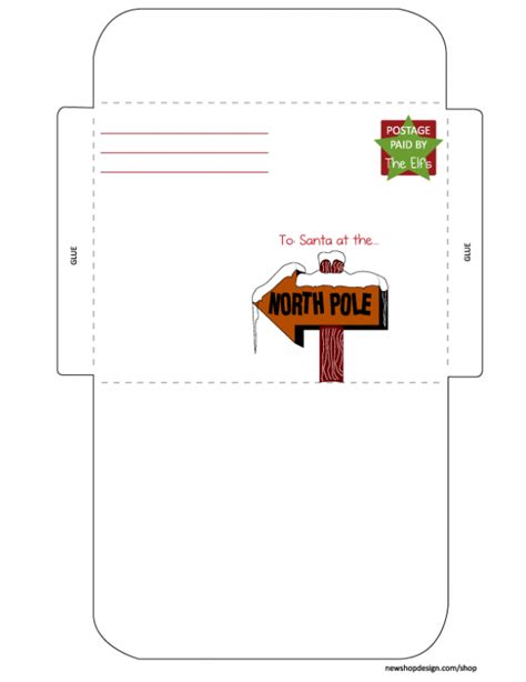 Free envelope to santa template sleigh 21. Free Santa Letter & Envelope Printable | Christmas envelopes, Free letters from santa, Christmas ...