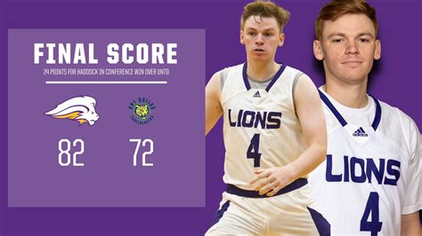 Sagu Defeats Untd And Haddock Scores 24 Points To Lead The Lions