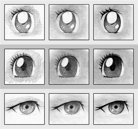 How To Draw Anime Eyes Step By Step Pelajaran