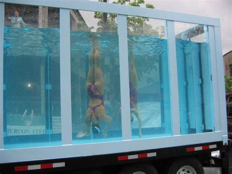 Synchronized Swim Team Promoted With Mobile Pool