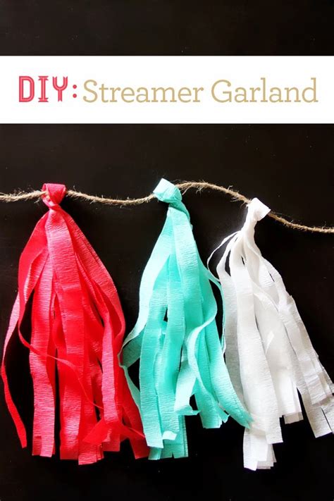 Diy Streamer Garland By Marilyn Brewed Together Diy Streamers