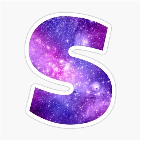 Letter S Space Stickers For Sale Lettering Letter S Purple Galaxy