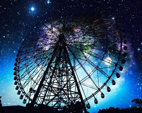 Ferris Wheel Art Stars Anime Orginal Night Hd Wallpaper Peakpx