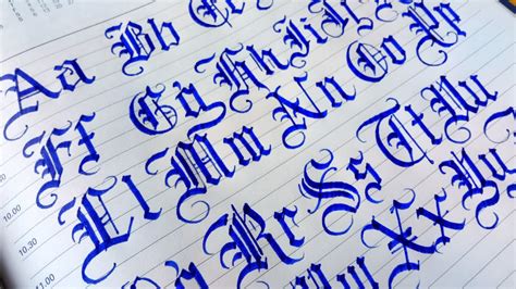 How To Write Gothic Calligraphy Letters With A Normal Pen Cut Marker