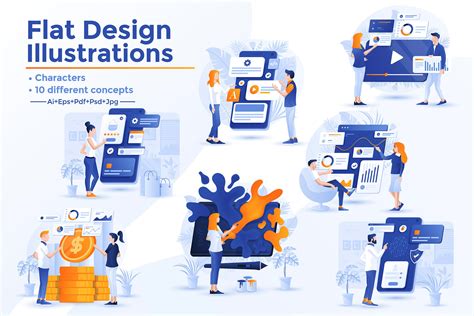 Modern Flat design Business concepts | Custom-Designed Illustrations ...