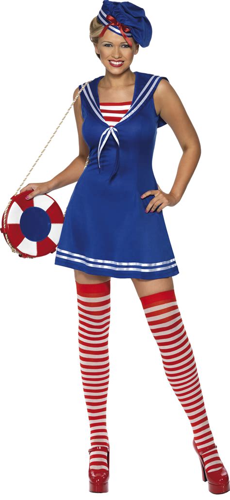 Sailor Stockings Ladies Fancy Dress Military Navy Uniform Womens Adult Costume Ebay