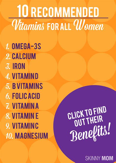 10vitamins For All Women From Skinny Mom Vitamins For Women Good