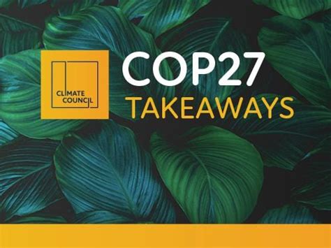 Our Key Takeaways From Cop 27 Climate Council