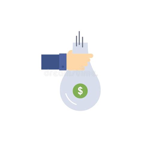 Bag Finance Give Investment Money Offer Flat Color Icon Vector