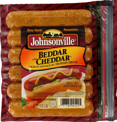 Johnsonville Beddar Cheddar Smoked Sausage And Cheddar Cheese 14 Oz Qfc