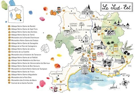 Guide Des Abbayes Caroline Donadieu South East France Map