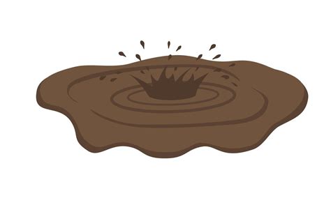Puddle Of Mud With Splash Dirty Brown Stain 3022810 Vector Art At Vecteezy