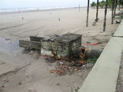 praia grande e esgoto problema comum em todo litoral mar sem fim