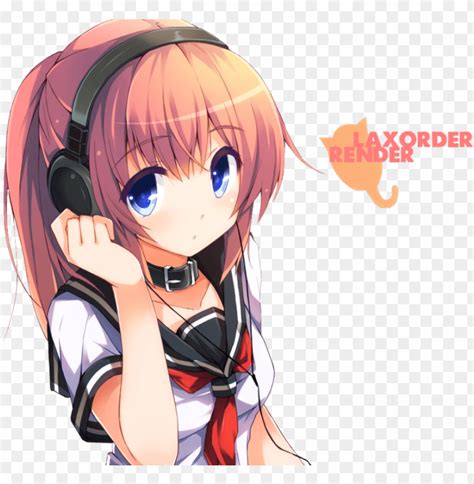 Anime Girl Headphones Anime Png Image With Transparent Background Toppng