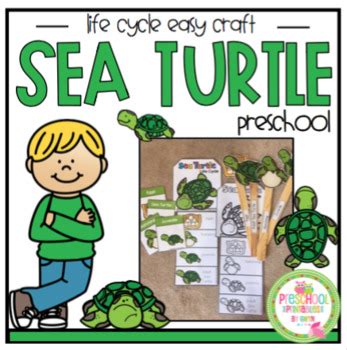 Sea Turtle Life Cycle Easy Craft Plus Teacher Puppet Sticks And Cards