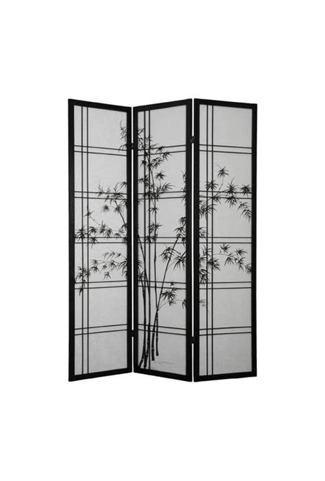 Oriental Furniture 6 Ft Tall Double Cross Bamboo Tree Shoji Screen 4