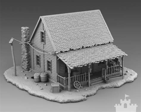 Casa Belén Navidad Impresión 3d Miniatura Escala Playmobil Figuras